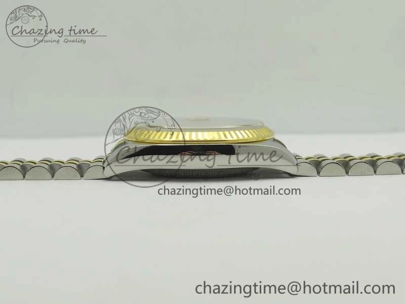 DateJust 36 SS YG 126233 ARF 1:1 Best Edition Silver Dial Stick Markers on SS YG Jubilee Bracelet SH3135