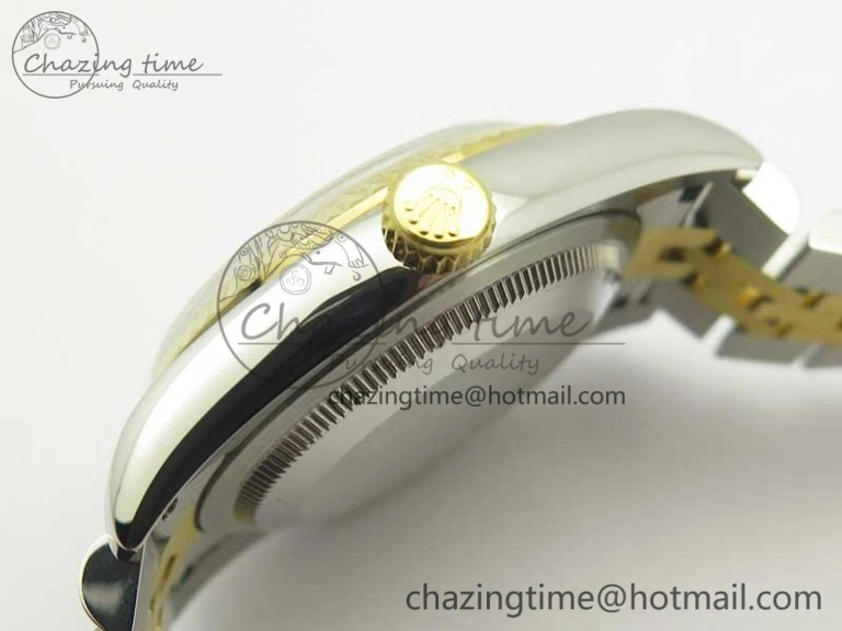 DateJust 36 SS YG 126233 ARF 1:1 Best Edition Silver Dial Stick Markers on SS YG Jubilee Bracelet SH3135