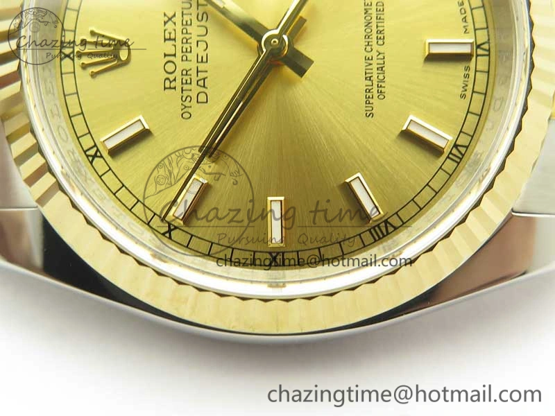 DateJust 36 SS YG 126233 ARF 1:1 Best Edition YG Dial Stick Markers on SS YG Jubilee Bracelet SH3135