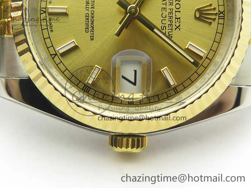 DateJust 36 SS YG 126233 ARF 1:1 Best Edition YG Dial Stick Markers on SS YG Jubilee Bracelet SH3135