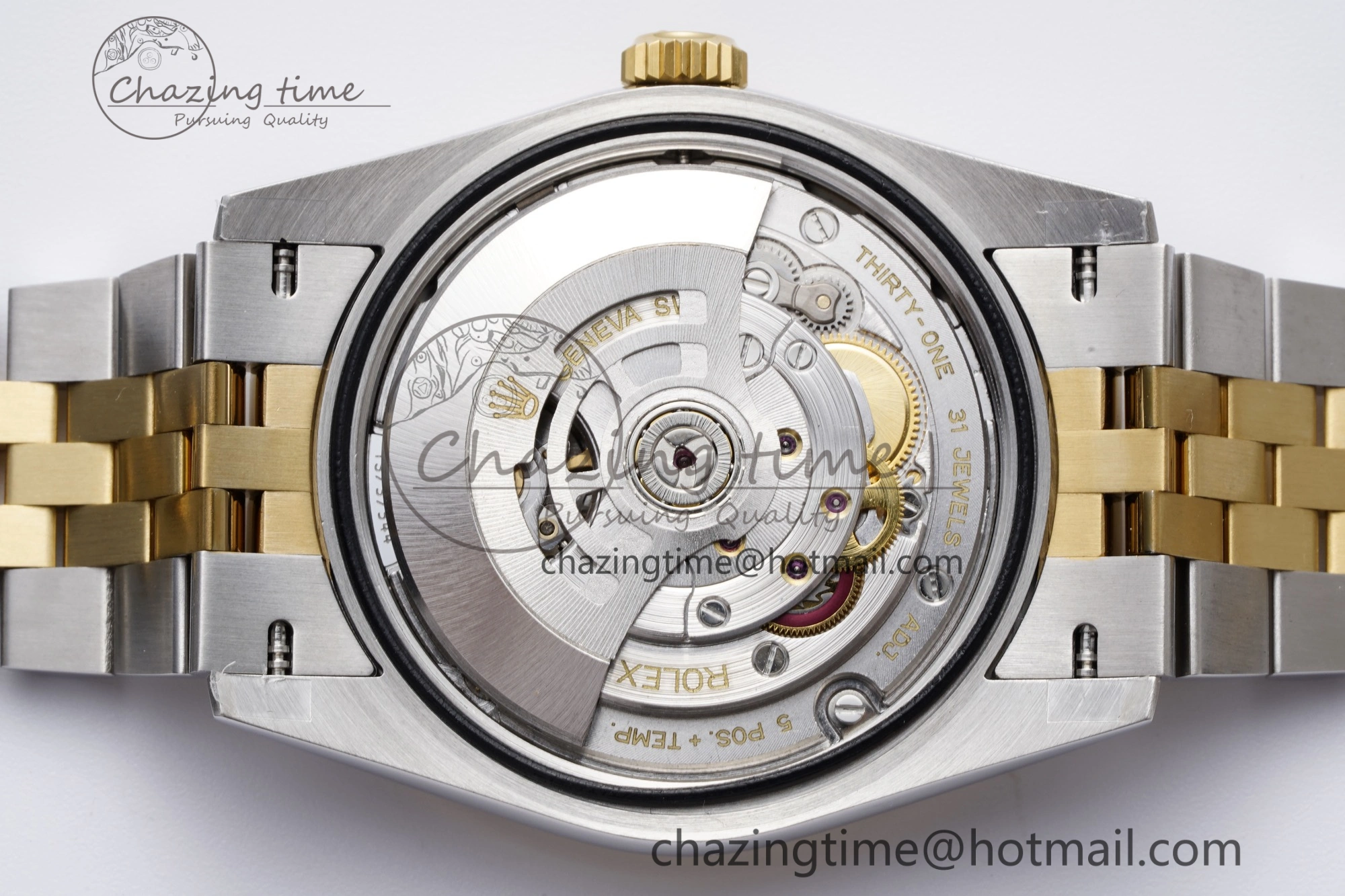 DateJust 36 SS YG 126233 JDF YG Plated 904L Steel White Dial Roman Markers on Jubilee Bracelet V2