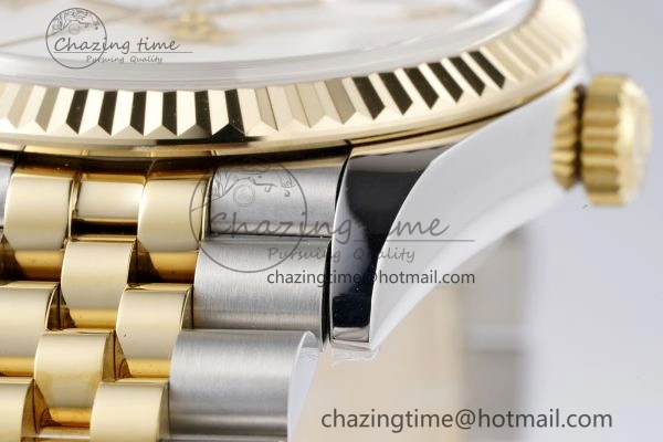 DateJust 36 SS YG 126233 JDF YG Plated 904L Steel White Dial Roman Markers on Jubilee Bracelet V2