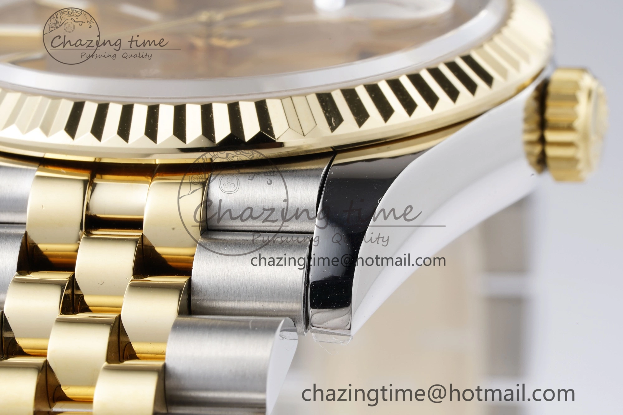 DateJust 36 SS YG 126233 JDF YG Plated 904L Steel YG Dial Stick Markers on Jubilee Bracelet V2