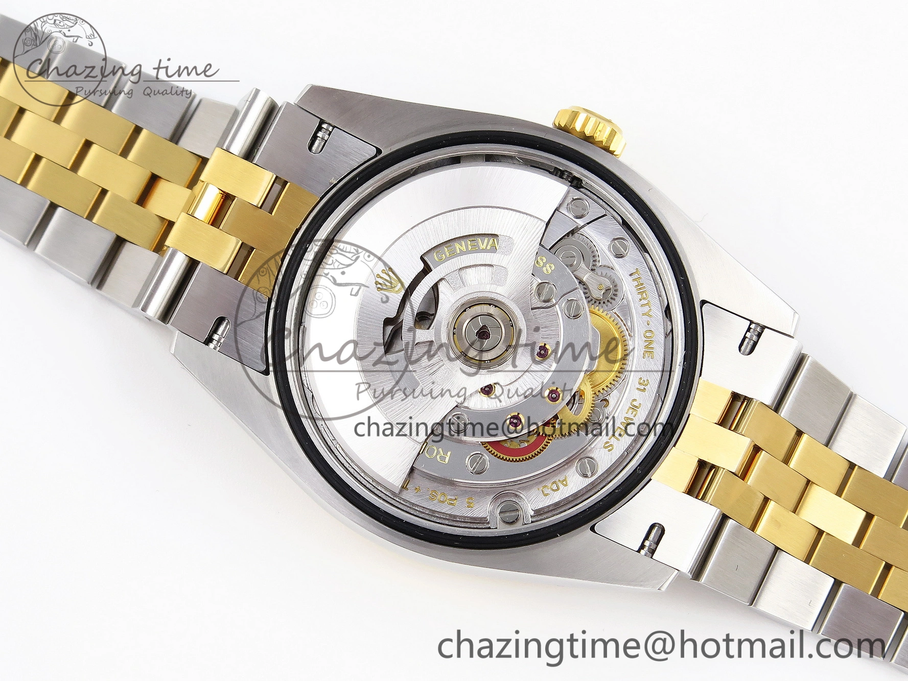 DateJust 36 SS YG 126233 VSF 1:1 Best Edition 904L Steel Gray Dial Green Roman Marker on Jubilee Bracelet VS3235