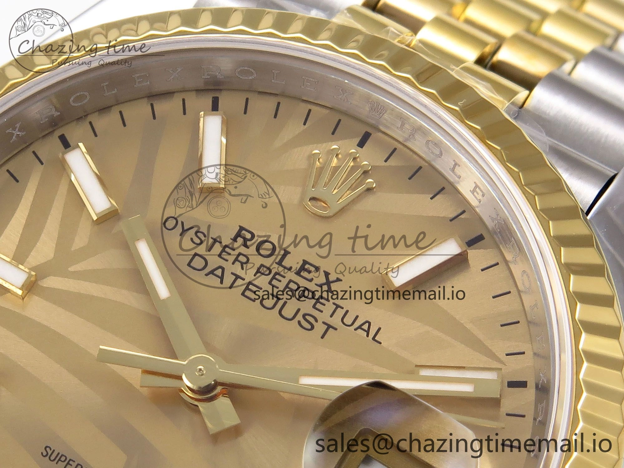 DateJust 36 SS YG 126233 VSF 1:1 Best Edition 904L Steel YG Leaf Dial on Jubilee Bracelet VS3235