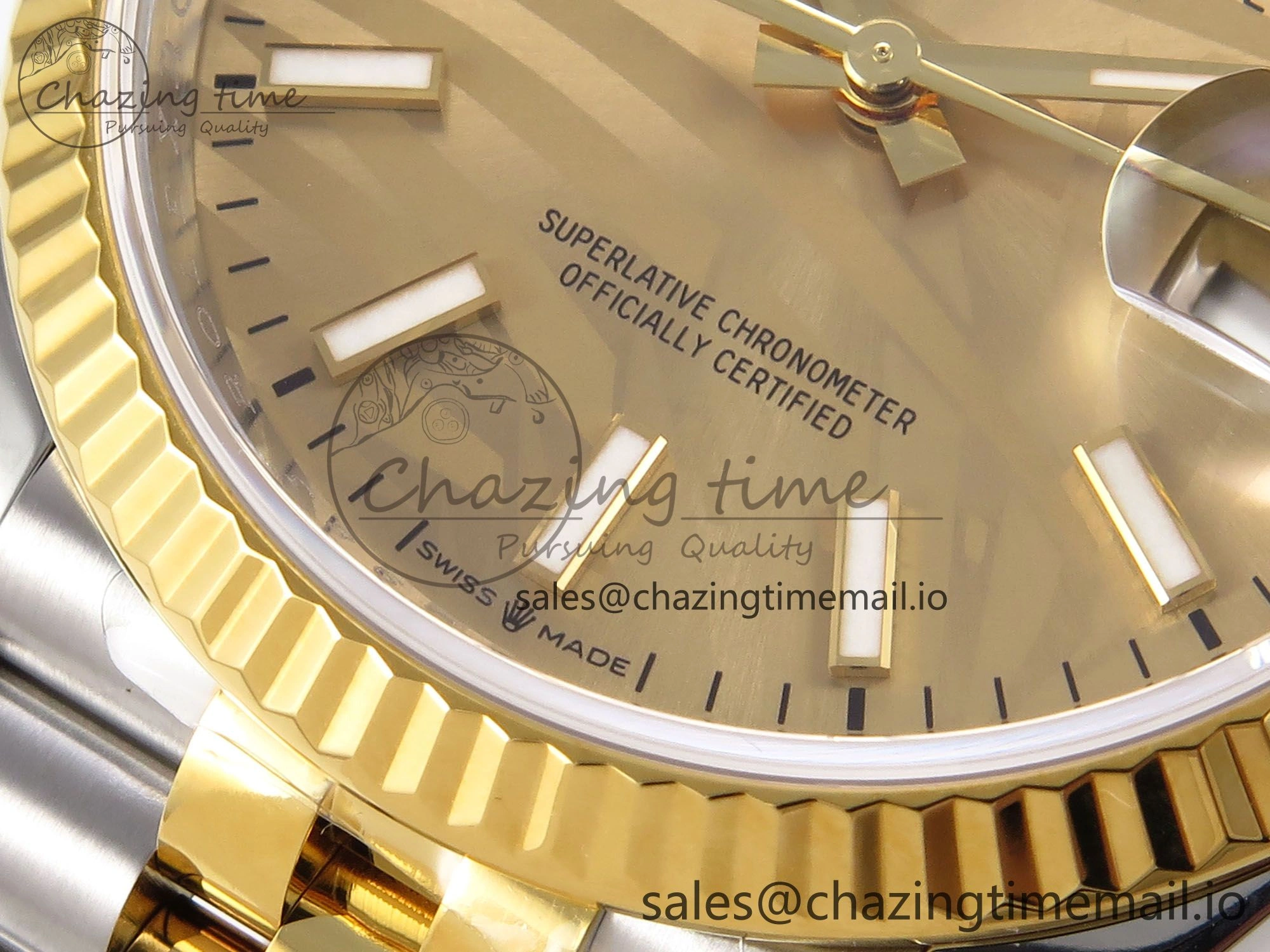 DateJust 36 SS YG 126233 VSF 1:1 Best Edition 904L Steel YG Leaf Dial on Jubilee Bracelet VS3235