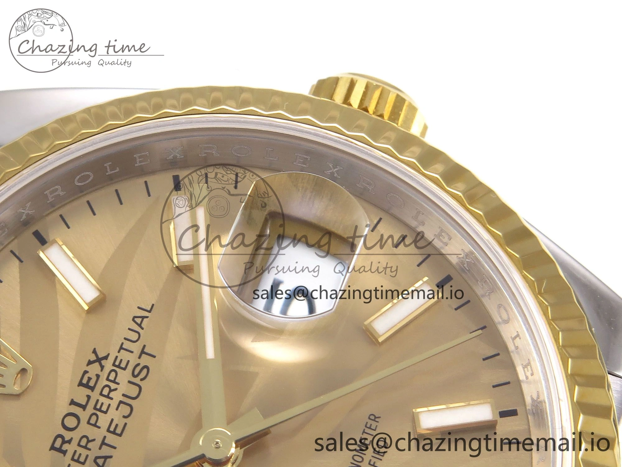 DateJust 36 SS YG 126233 VSF 1:1 Best Edition 904L Steel YG Leaf Dial on Jubilee Bracelet VS3235