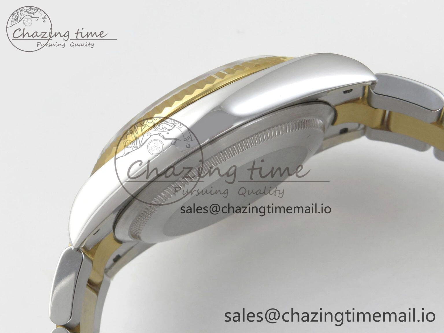 DateJust 36 SS YG ARF 1:1 Best Edition 904L Steel Gray Dial Green Roman on Oyster Bracelet SH3235