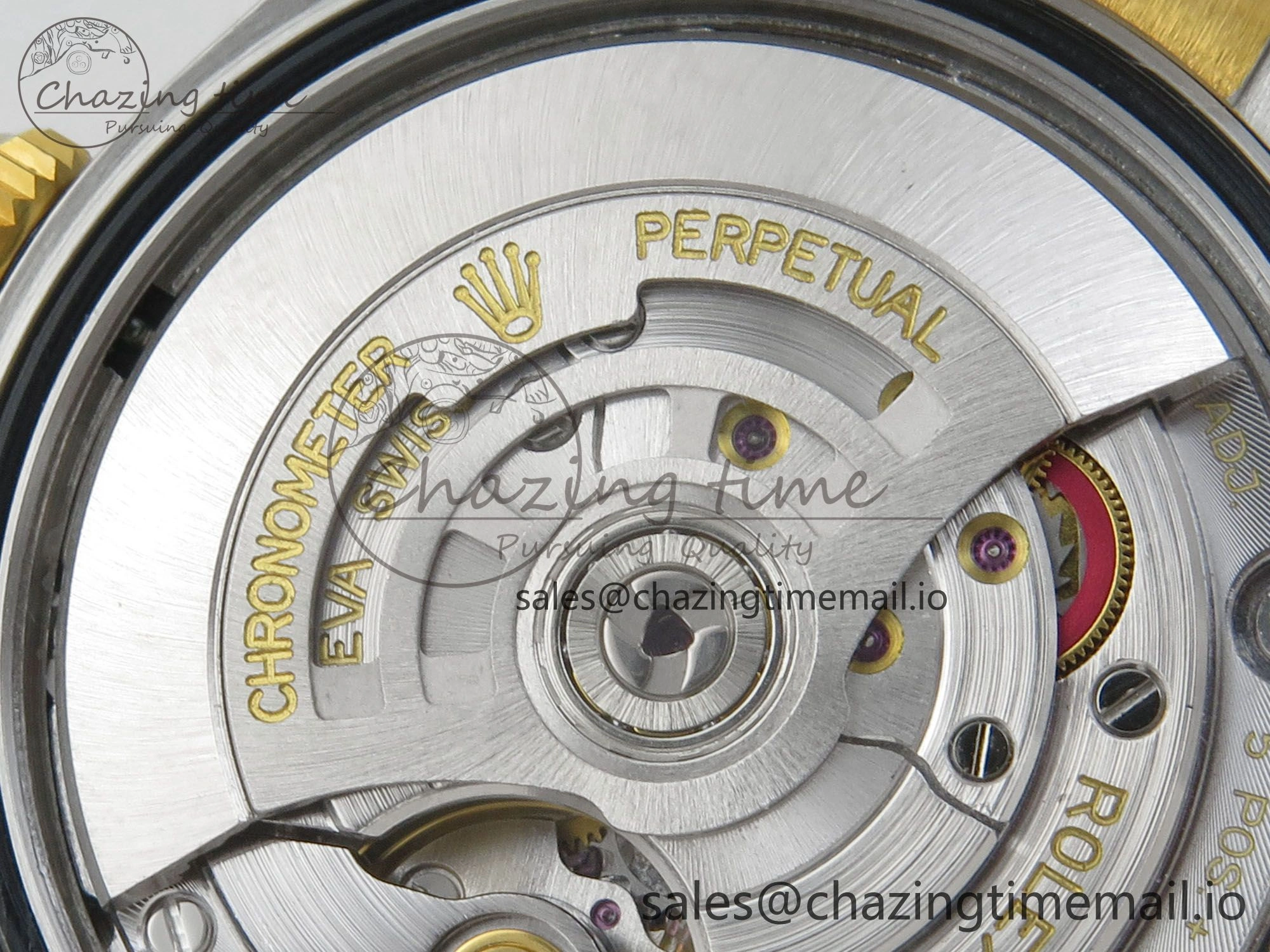 DateJust 36 SS YG ARF 1:1 Best Edition 904L Steel Gray Dial Green Roman on Oyster Bracelet SH3235