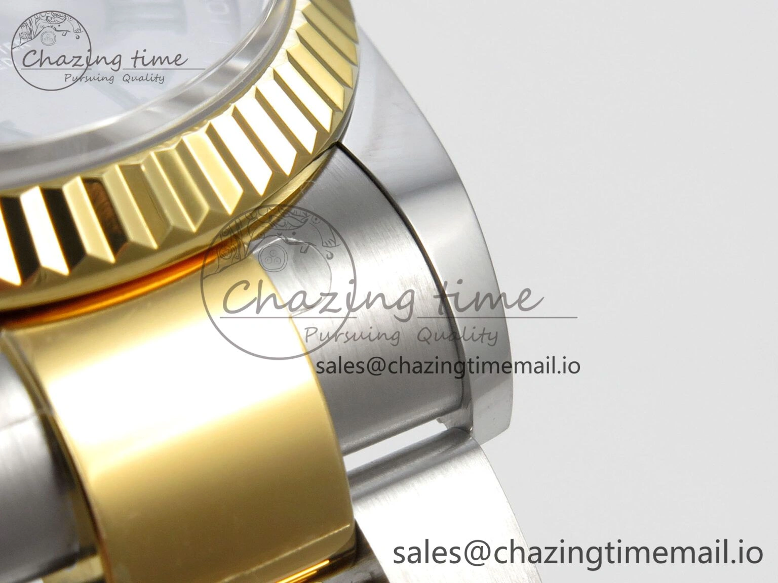 DateJust 36 SS YG ARF 1:1 Best Edition 904L Steel Gray Dial Green Roman on Oyster Bracelet SH3235