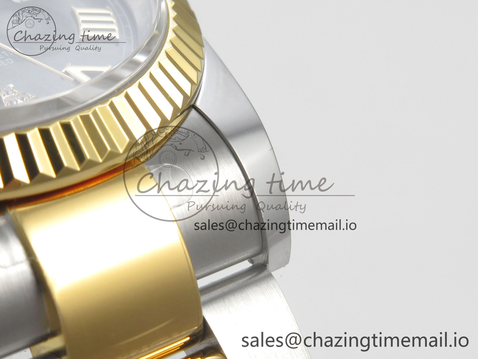 DateJust 36 SS YG ARF 1:1 Best Edition 904L Steel Green Dial YG Roman on Oyster Bracelet SH3235