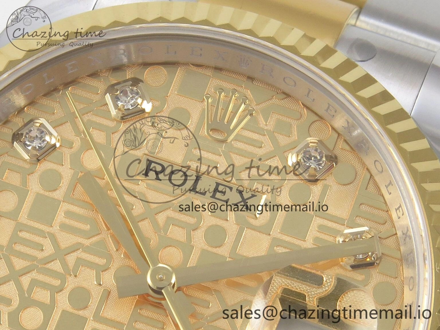 DateJust 36 SS YG ARF 1:1 Best Edition 904L Steel Rolxx YG Diamonds Dial on Oyster Bracelet SH3235