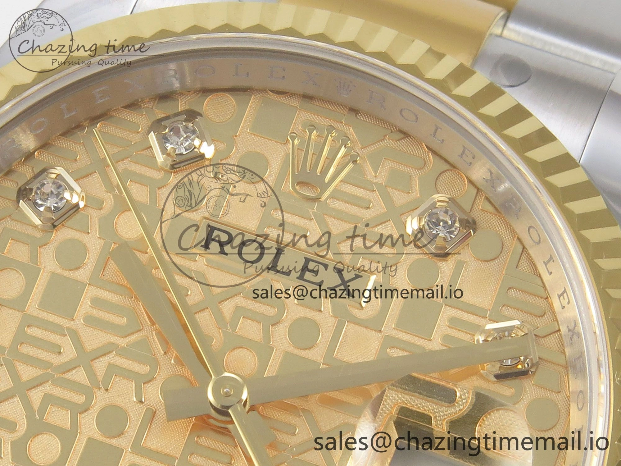 DateJust 36 SS YG ARF 1:1 Best Edition 904L Steel Rolxx YG Diamonds Dial on Oyster Bracelet SH3235
