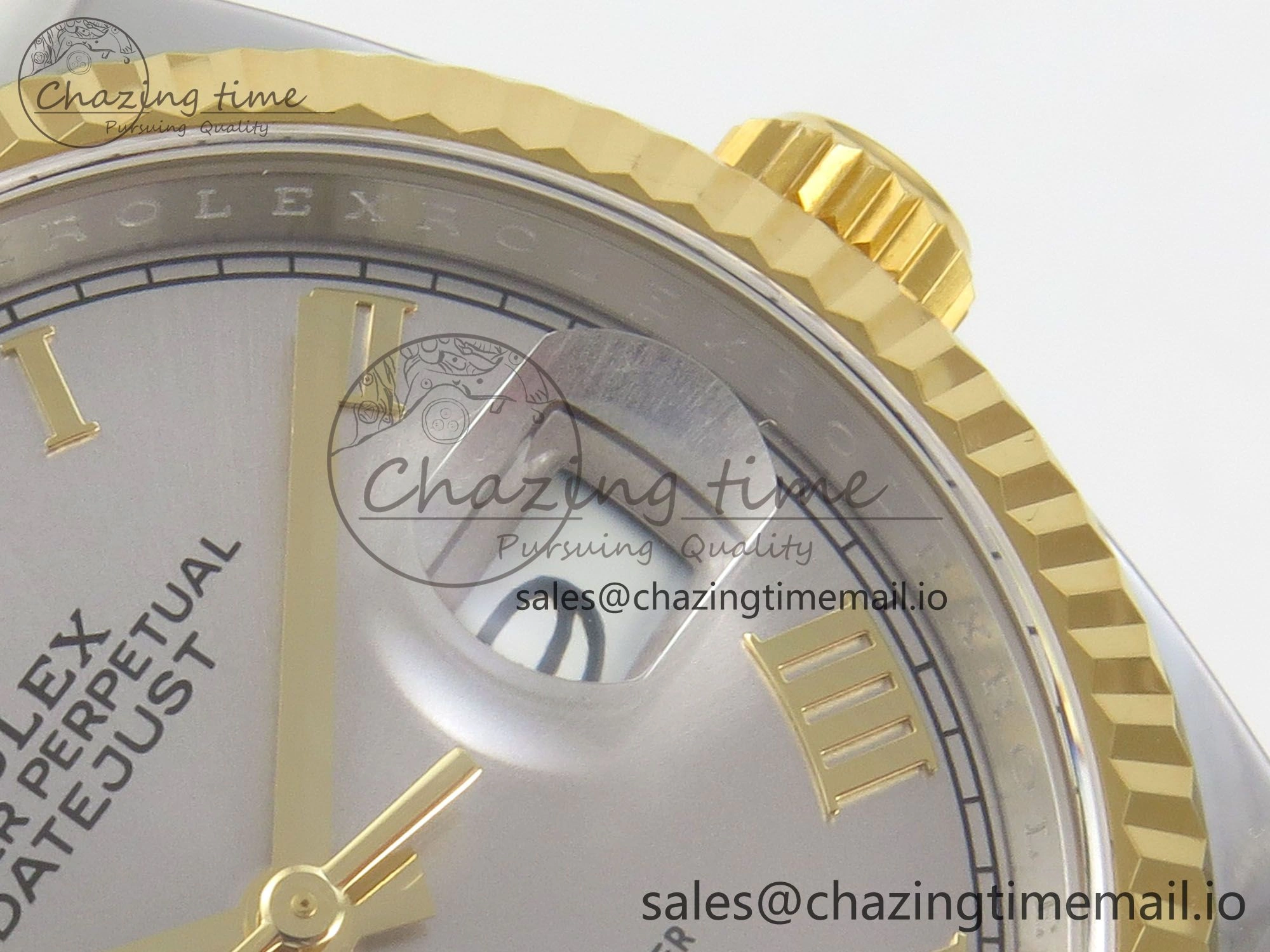 DateJust 36 SS YG ARF 1:1 Best Edition 904L Steel Silver Dial YG Roman on Oyster Bracelet SH3235