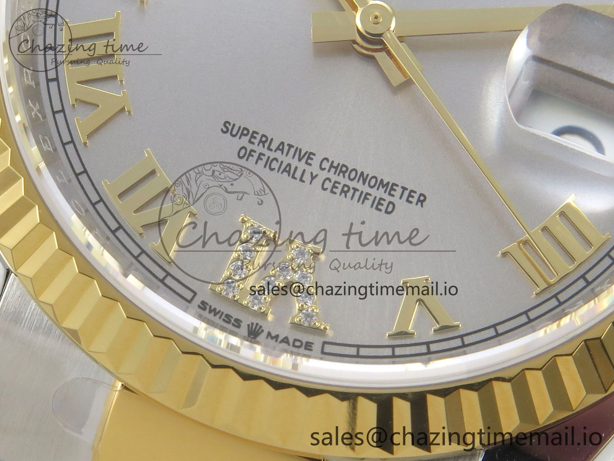 DateJust 36 SS YG ARF 1:1 Best Edition 904L Steel Silver Dial YG Roman on Oyster Bracelet SH3235