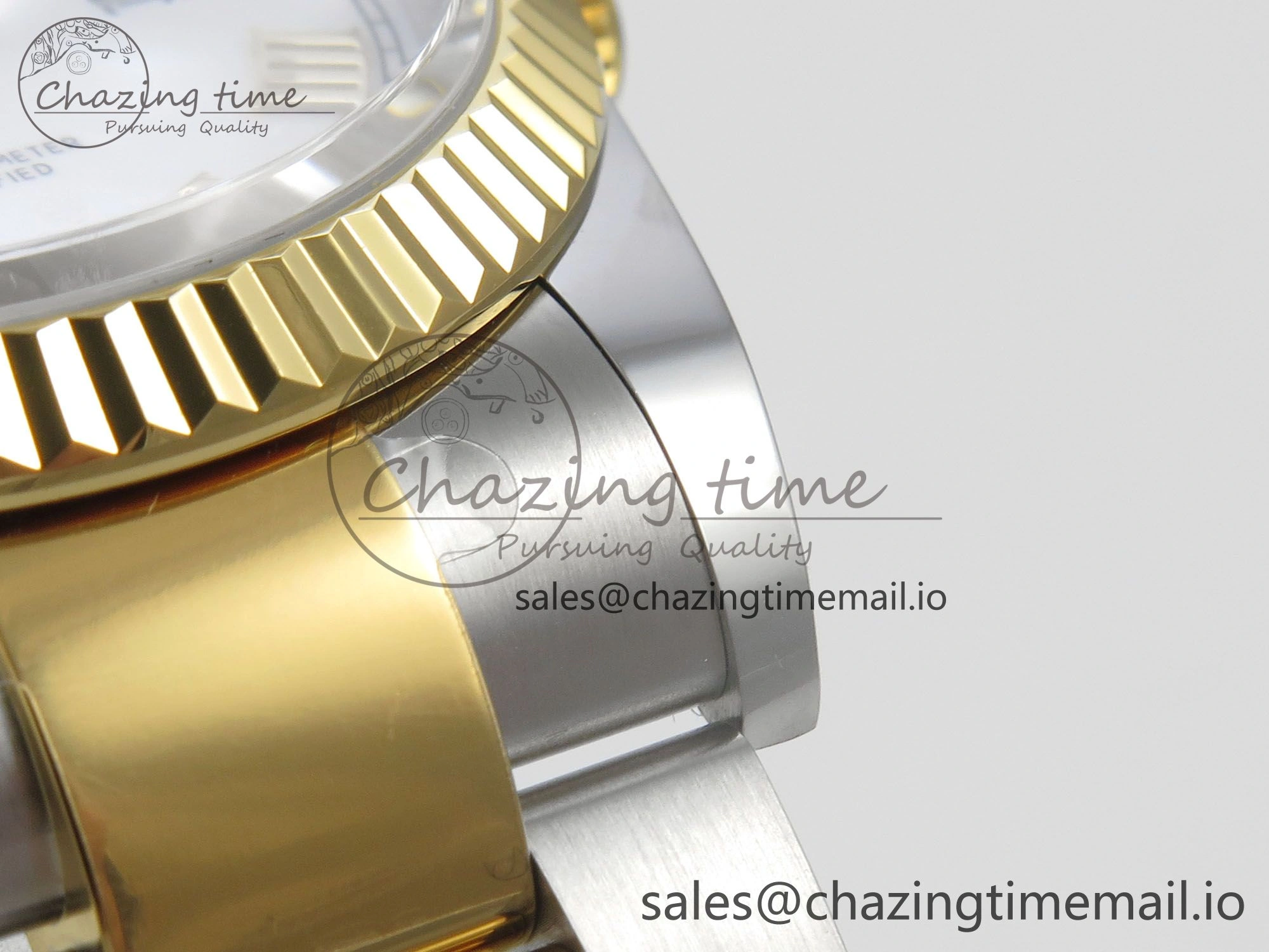 DateJust 36 SS YG ARF 1:1 Best Edition 904L Steel White Dial YG Roman on Oyster Bracelet SH3235