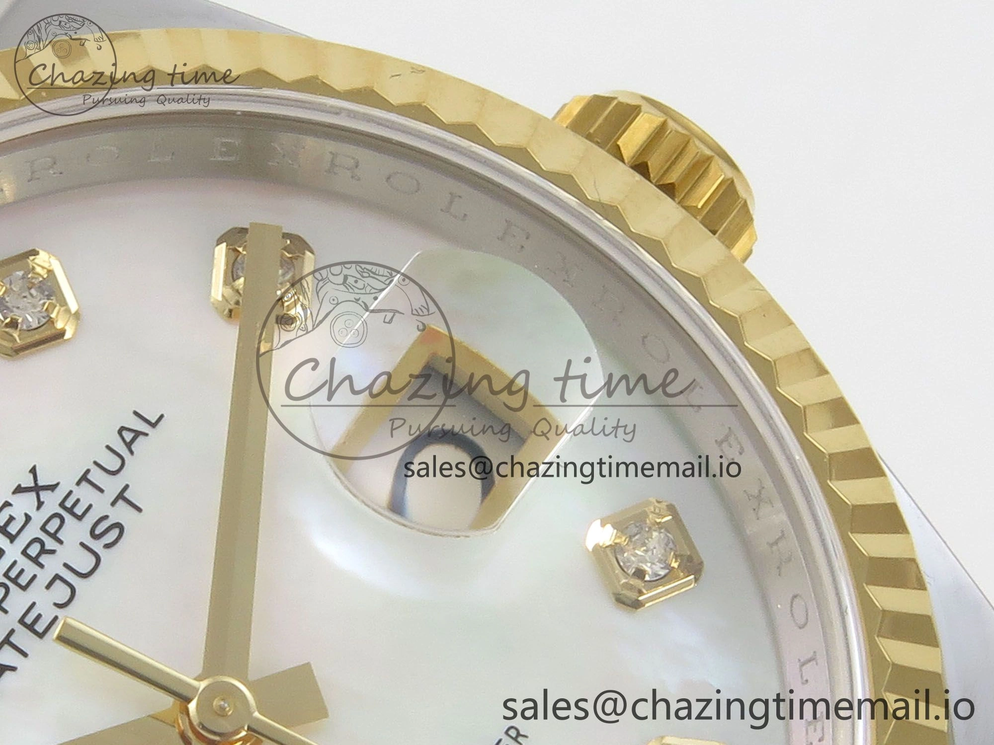 DateJust 36 SS YG ARF 1:1 Best Edition 904L Steel White MOP Dial on Oyster Bracelet SH3235