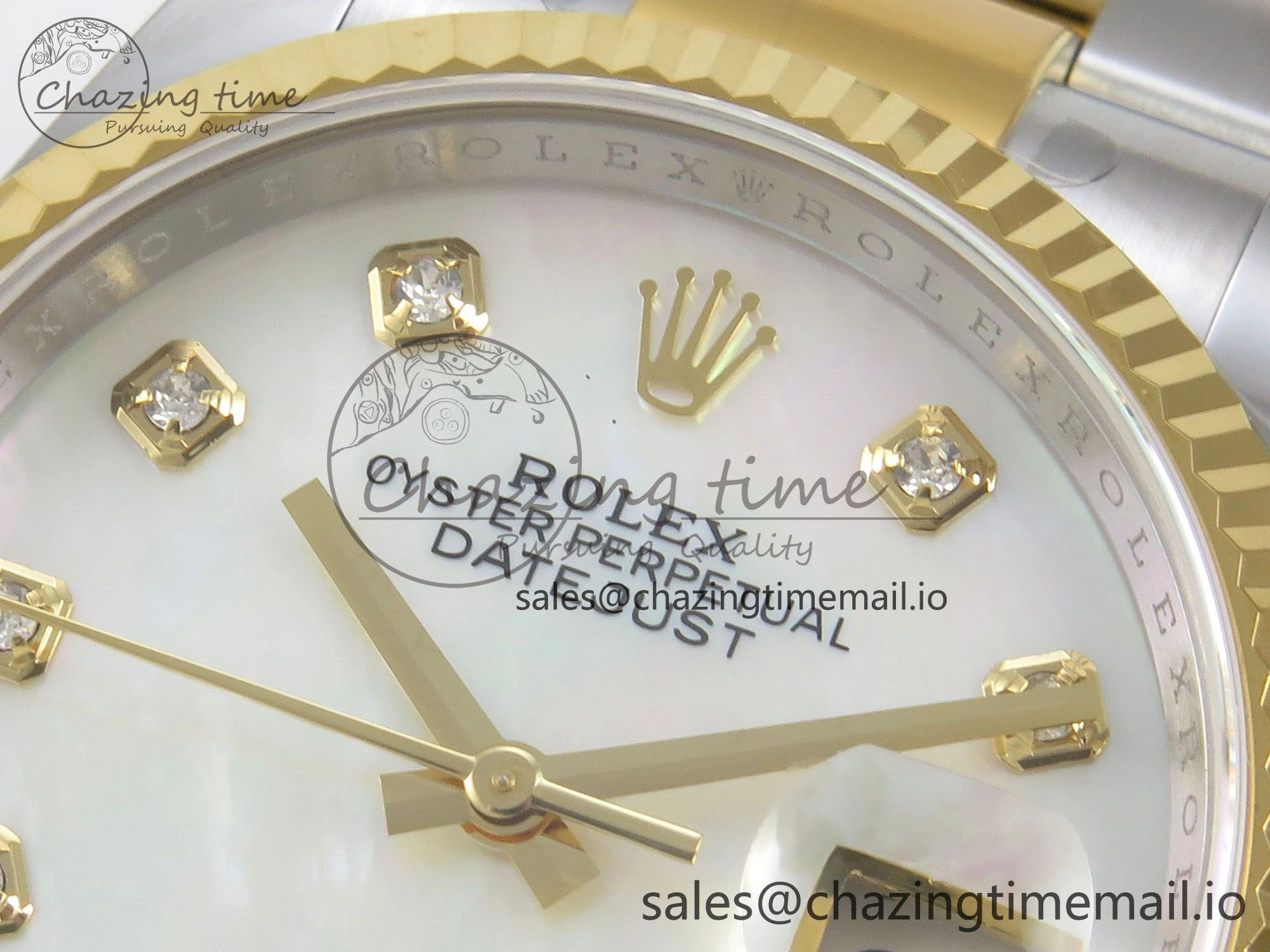 DateJust 36 SS YG ARF 1:1 Best Edition 904L Steel White MOP Dial on Oyster Bracelet SH3235