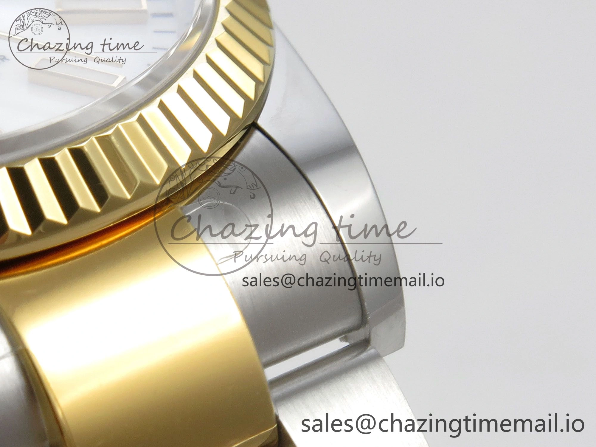DateJust 36 SS YG ARF 1:1 Best Edition 904L Steel White Stick Dial on Oyster Bracelet SH3235