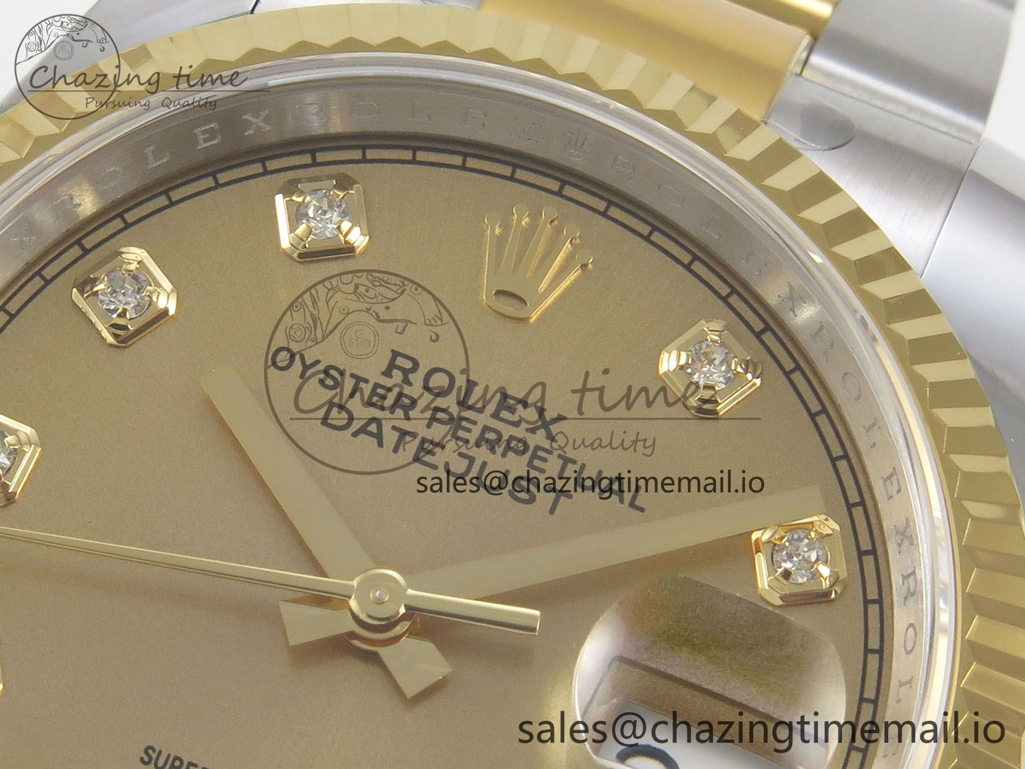 DateJust 36 SS YG ARF 1:1 Best Edition 904L Steel YG Diamonds Dial on Oyster Bracelet SH3235