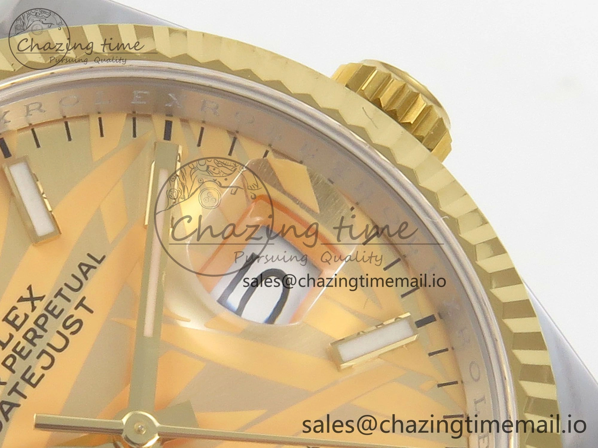 DateJust 36 SS YG ARF 1:1 Best Edition 904L Steel YG Leaf Dial on Oyster Bracelet SH3235