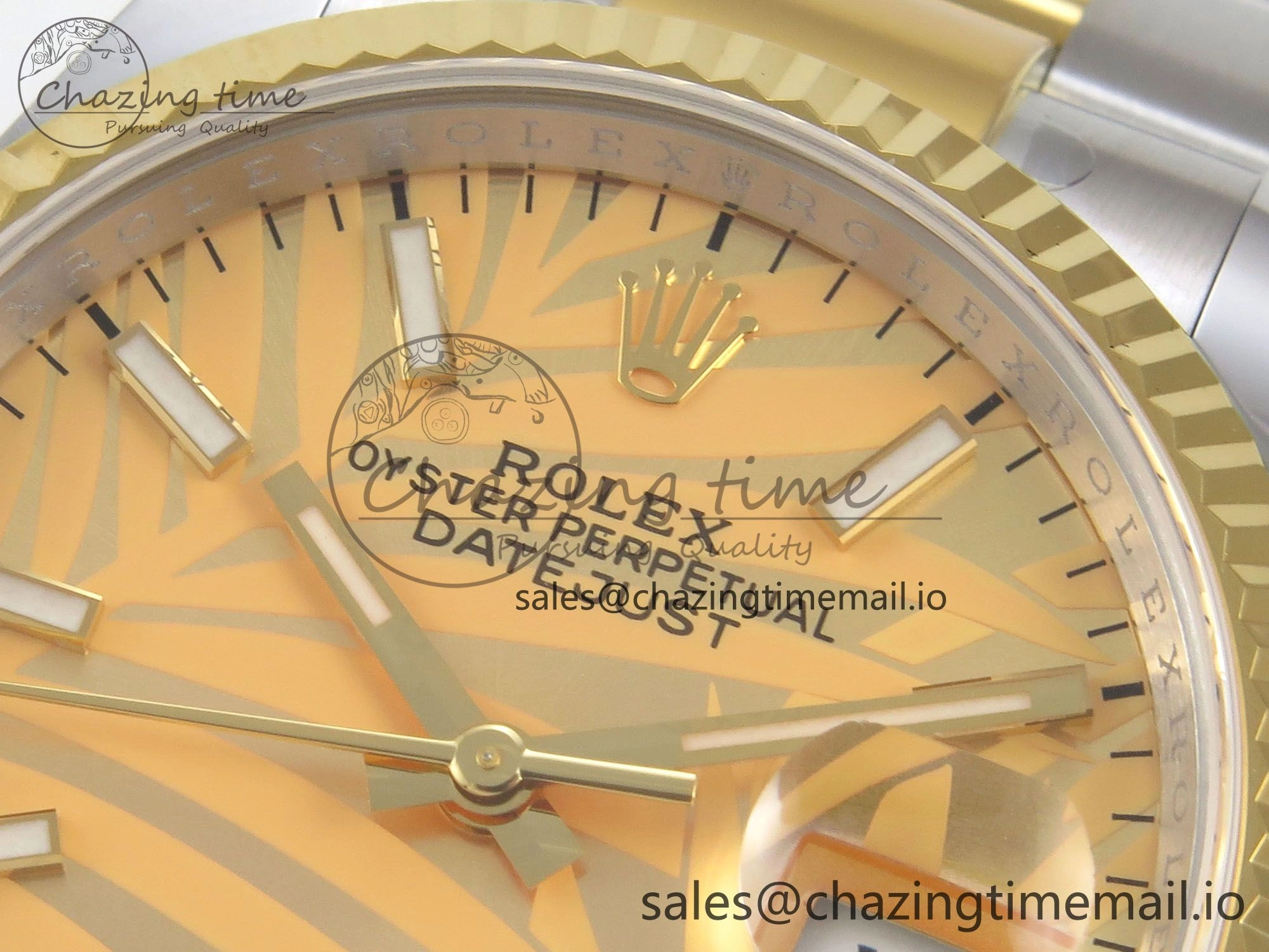 DateJust 36 SS YG ARF 1:1 Best Edition 904L Steel YG Leaf Dial on Oyster Bracelet SH3235