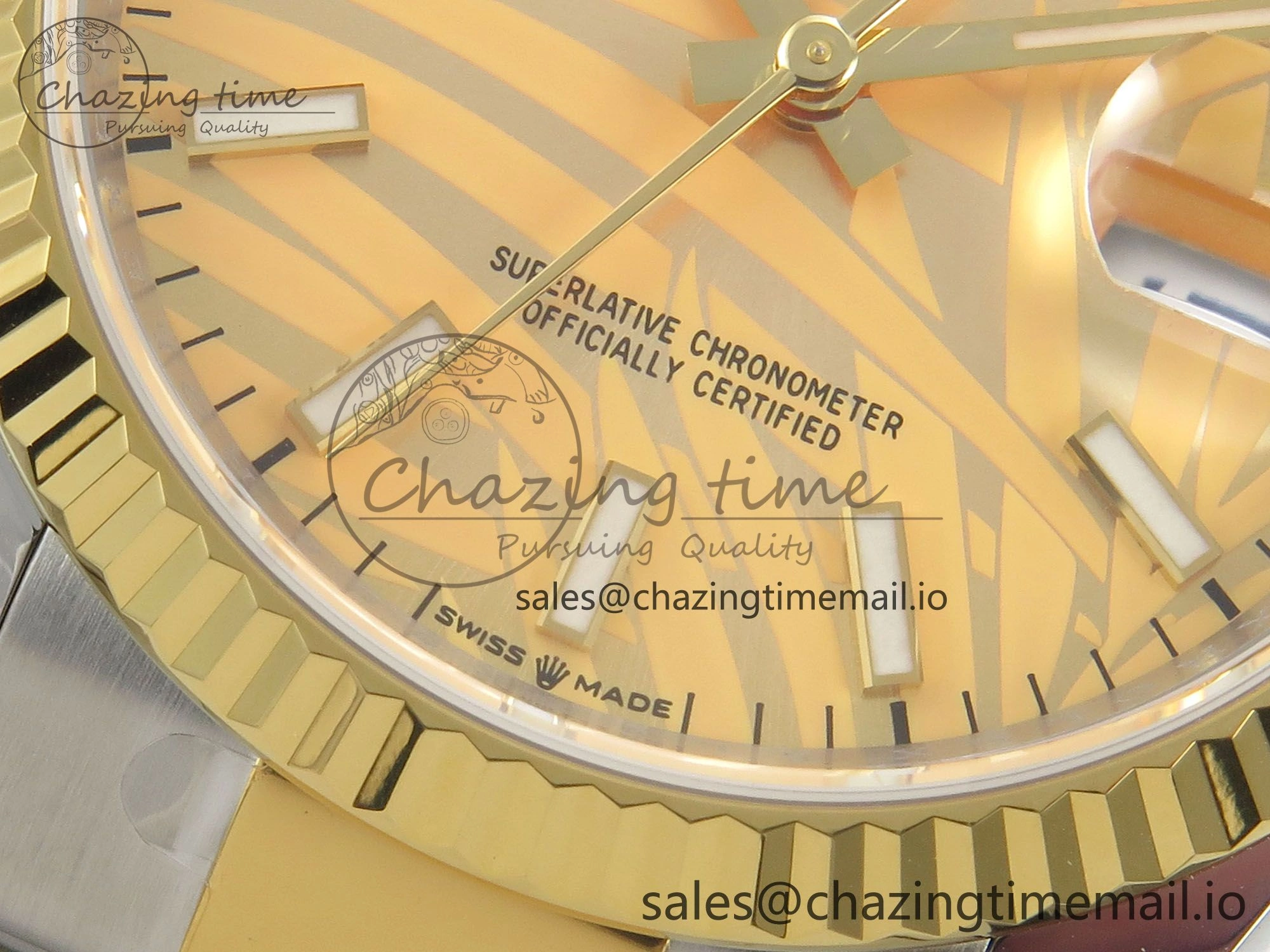 DateJust 36 SS YG ARF 1:1 Best Edition 904L Steel YG Leaf Dial on Oyster Bracelet SH3235