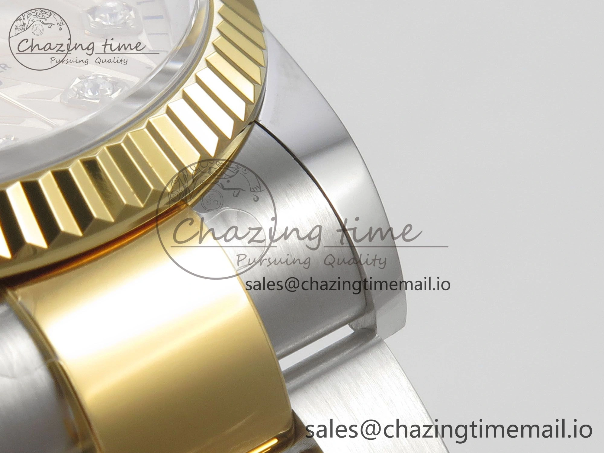 DateJust 36 SS YG ARF 1:1 Best Edition 904L Steel YG Leaf Diamonds Dial on Oyster Bracelet SH3235