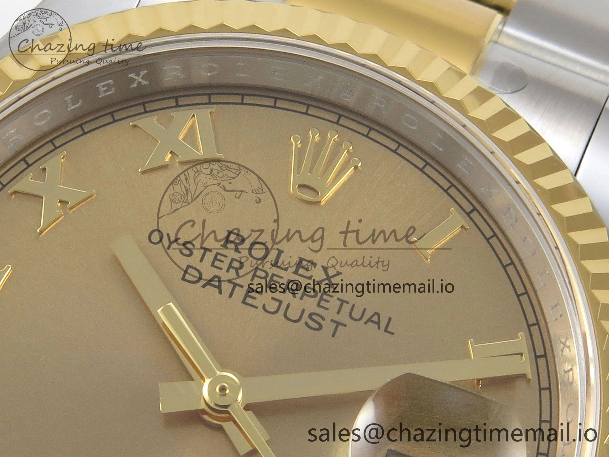 DateJust 36 SS YG ARF 1:1 Best Edition 904L Steel YG Roman Dial on Oyster Bracelet SH3235