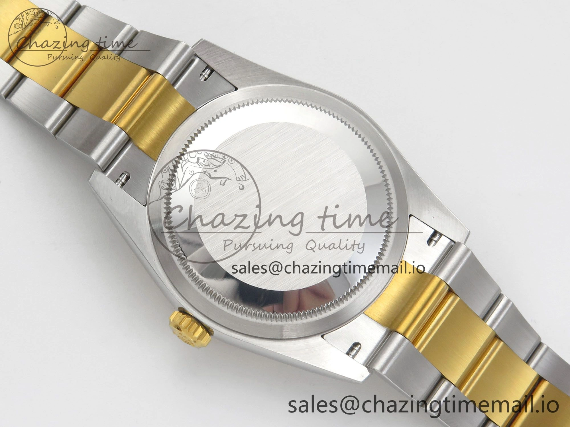DateJust 36 SS YG ARF 1:1 Best Edition 904L Steel YG Textured Diamonds Dial on Oyster Bracelet SH3235