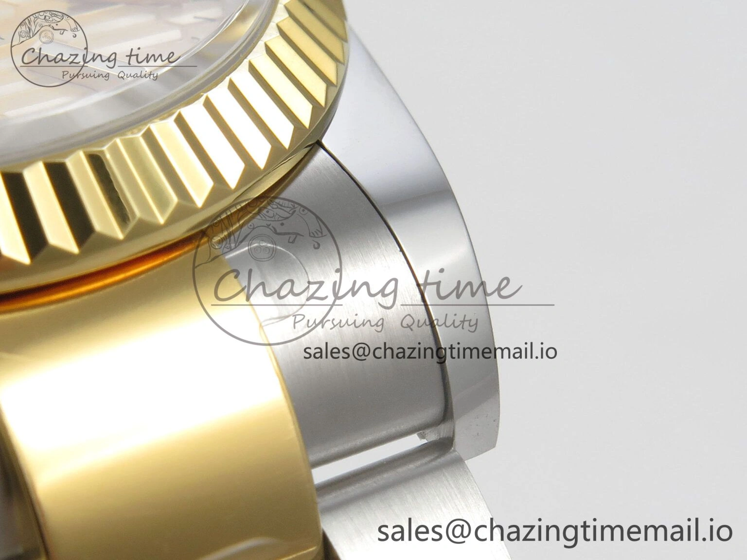 DateJust 36 SS YG ARF 1:1 Best Edition 904L Steel YG Textured Stick Dial on Oyster Bracelet SH3235