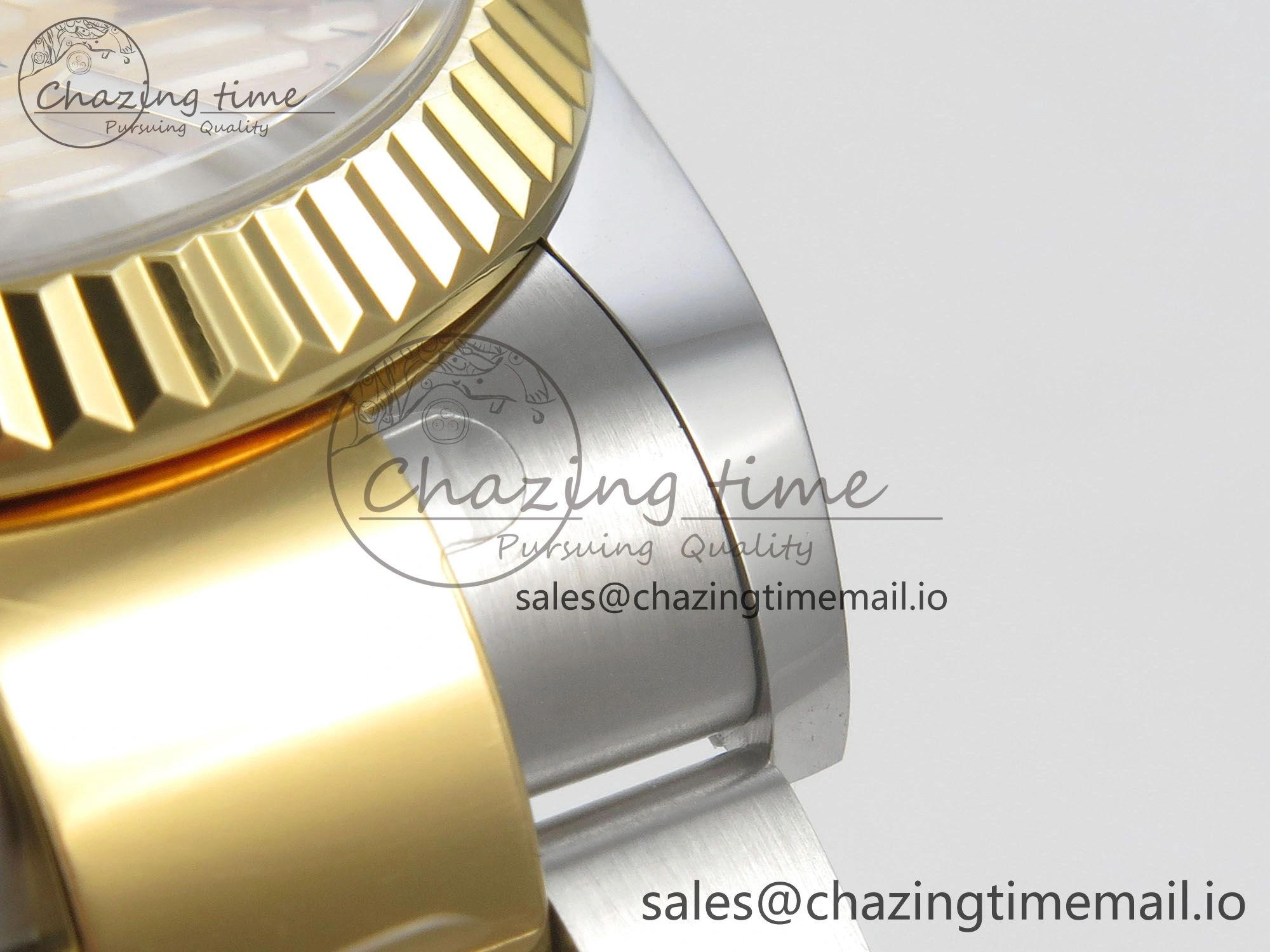 DateJust 36 SS YG ARF 1:1 Best Edition 904L Steel YG Textured Stick Dial on Oyster Bracelet SH3235