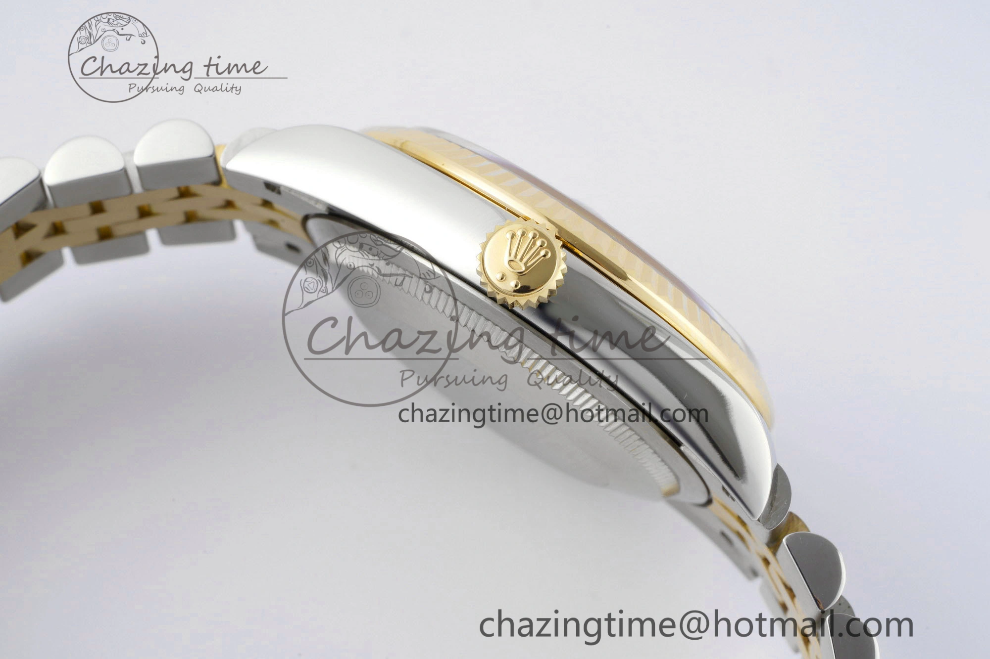 DateJust 36 SS YG Gold Wrapped JDF 1:1 Best Edition YG Diamonds Textured Dial on Jubilee Bracelet VR3235 V2