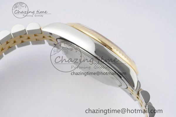 DateJust 36 SS YG Gold Wrapped JDF 1:1 Best Edition YG Diamonds Textured Dial on Jubilee Bracelet VR3235 V2