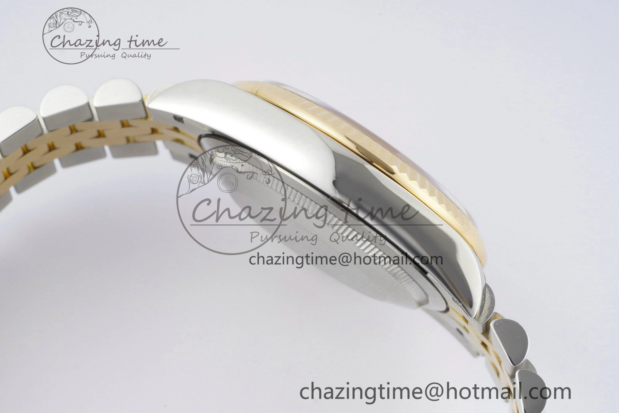 DateJust 36 SS YG Gold Wrapped JDF 1:1 Best Edition YG Diamonds Textured Dial on Jubilee Bracelet VR3235 V2
