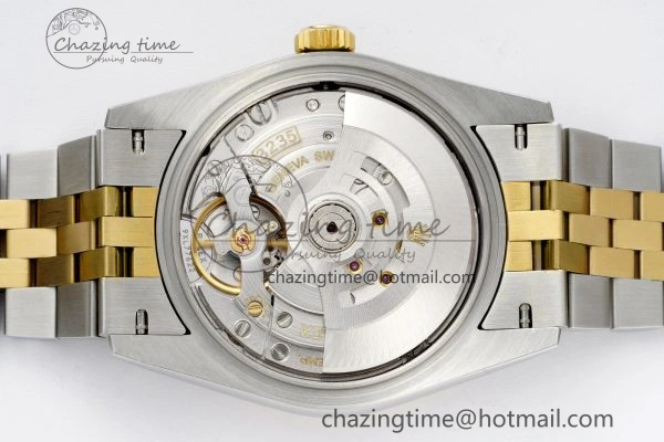 DateJust 36 SS YG Gold Wrapped JDF 1:1 Best Edition YG Diamonds Textured Dial on Jubilee Bracelet VR3235 V2