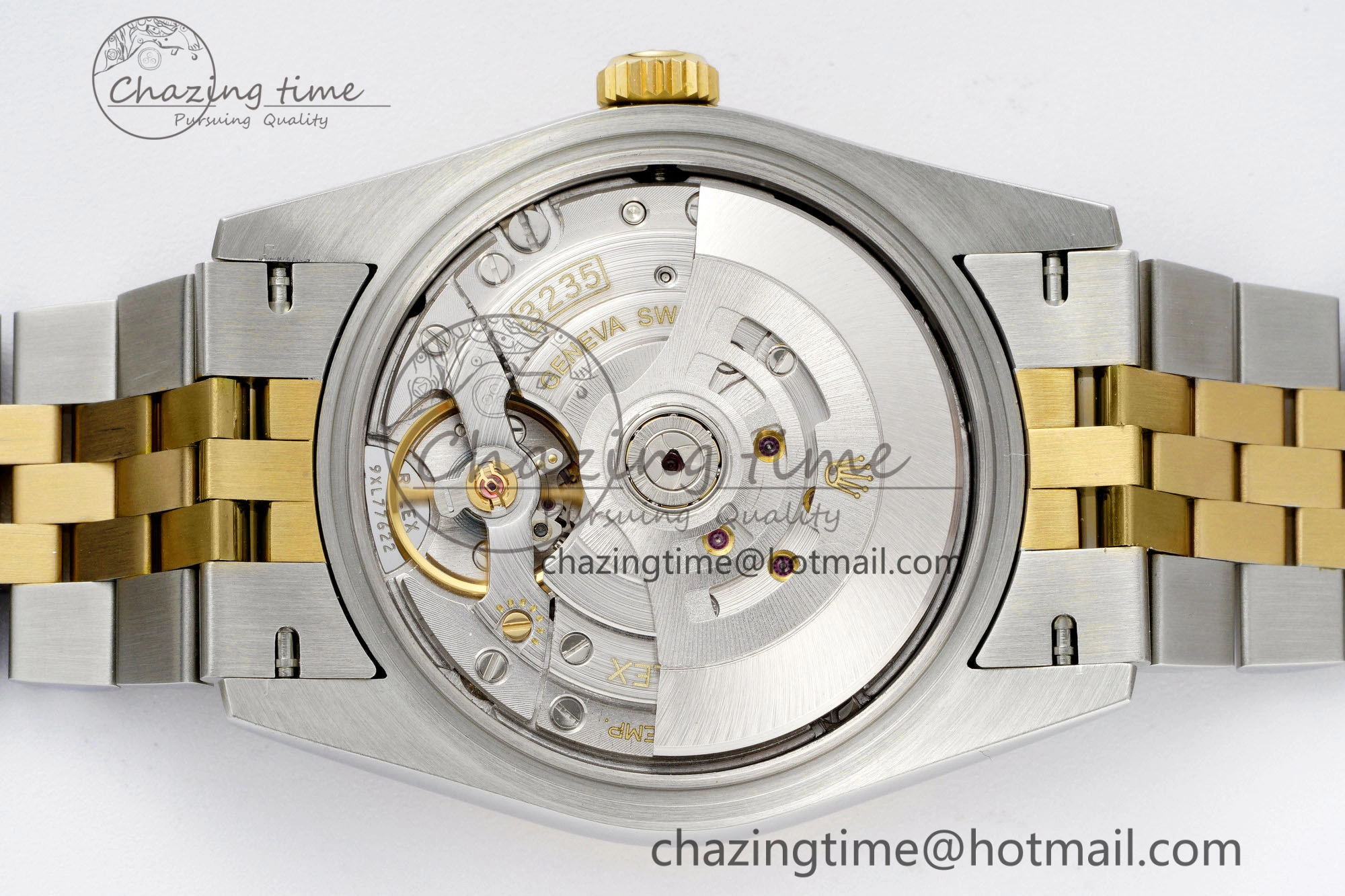 DateJust 36 SS YG Gold Wrapped JDF 1:1 Best Edition YG Diamonds Textured Dial on Jubilee Bracelet VR3235 V2