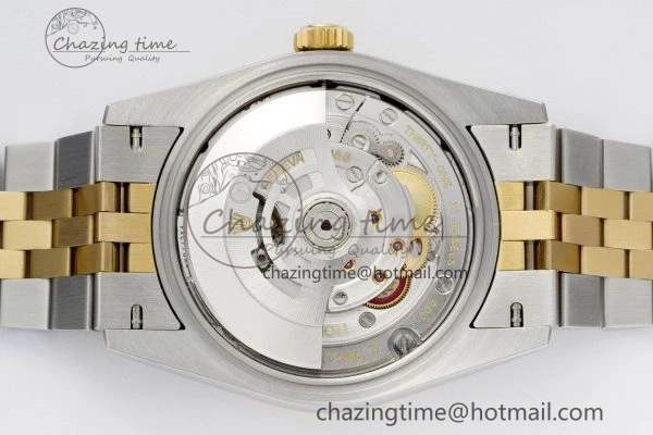 DateJust 36 SS YG Gold Wrapped JDF 1:1 Best Edition YG Diamonds Textured Dial on Jubilee Bracelet VR3235 V2