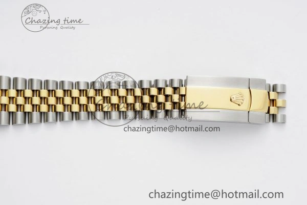 DateJust 36 SS YG Gold Wrapped JDF 1:1 Best Edition YG Diamonds Textured Dial on Jubilee Bracelet VR3235 V2