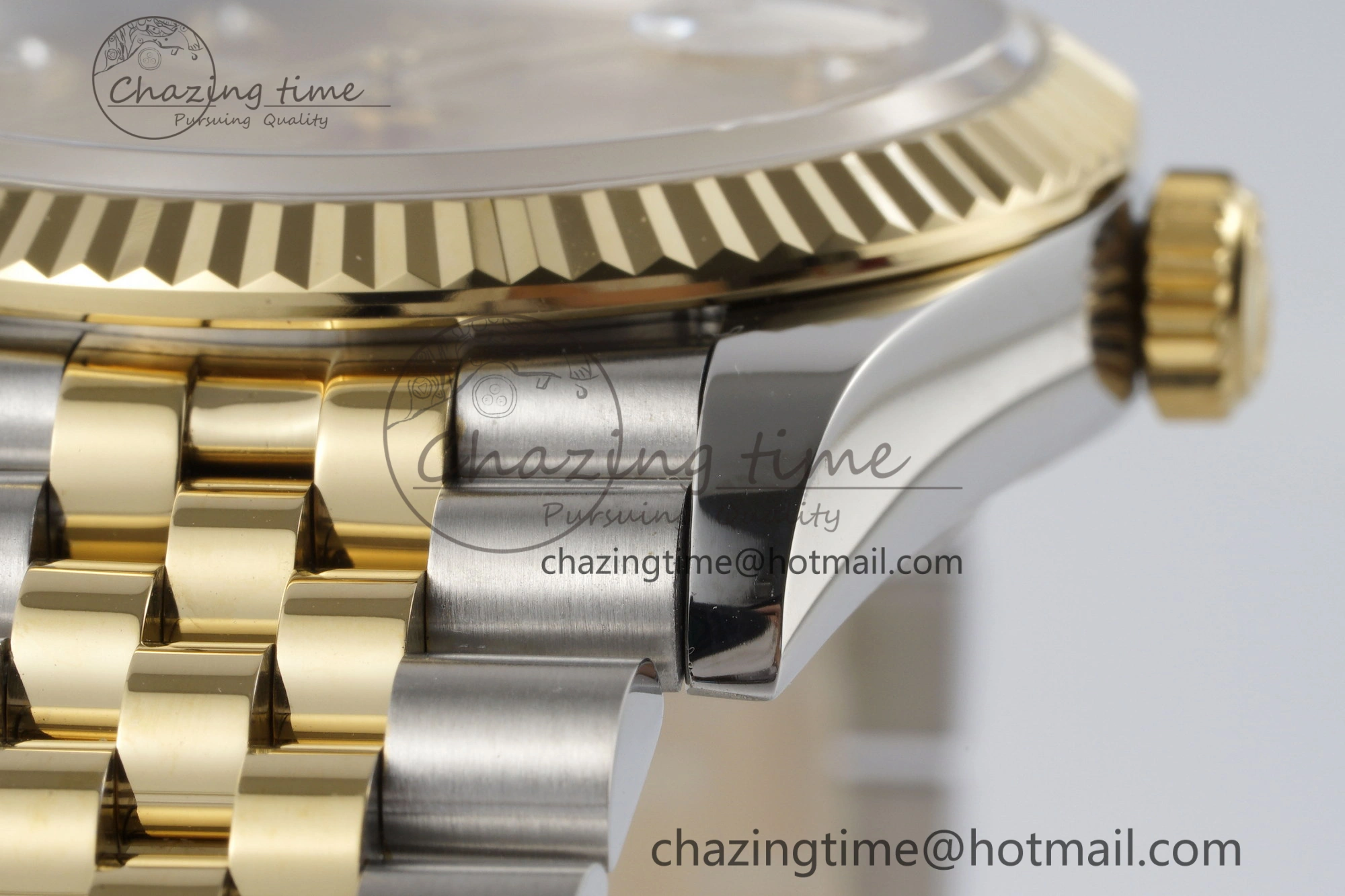DateJust 36 SS YG Gold Wrapped JDF 1:1 Best Edition YG Diamonds Textured Dial on Jubilee Bracelet VR3235 V2