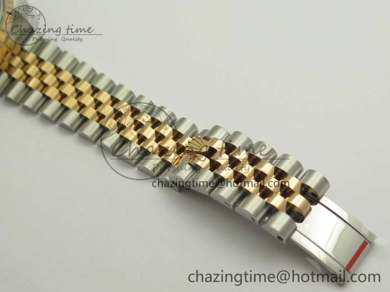 DateJust 36mm 116231 SS RG 904L ARF 1:1 Best Edition Black Dial Sticks Markers on 904L SS RG Jubilee Bracelet SA3135