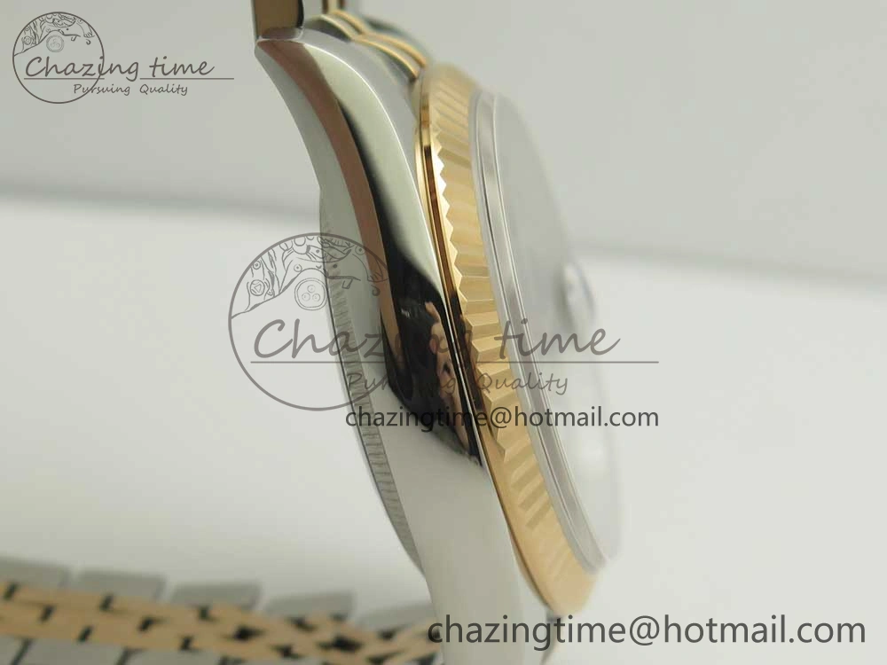 DateJust 36mm 116231 SS RG 904L ARF 1:1 Best Edition Black Dial Sticks Markers on 904L SS RG Jubilee Bracelet SA3135