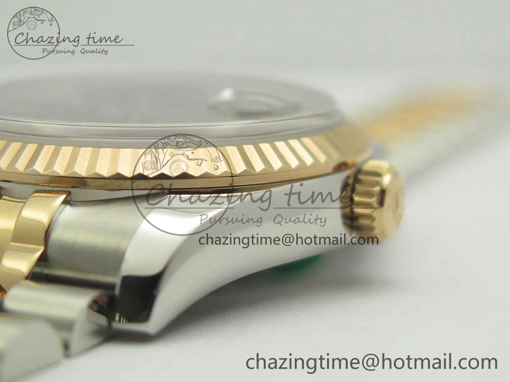 DateJust 36mm 116231 SS RG 904L ARF 1:1 Best Edition Black Dial Sticks Markers on 904L SS RG Jubilee Bracelet SA3135