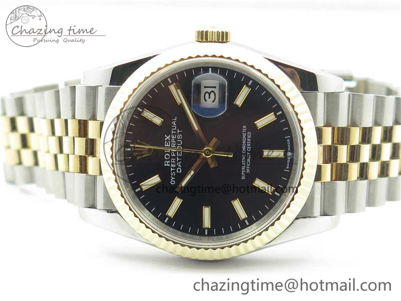 DateJust 36mm 126234 BP Maker 1:1 Best Edition 904L SS YG New Version Black Dial on Jubilee Bracelet