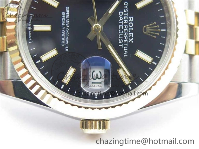 DateJust 36mm 126234 BP Maker 1:1 Best Edition 904L SS YG New Version Black Dial on Jubilee Bracelet