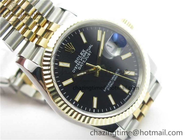 DateJust 36mm 126234 BP Maker 1:1 Best Edition 904L SS YG New Version Black Dial on Jubilee Bracelet