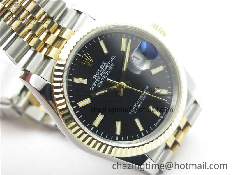 DateJust 36mm 126234 BP Maker 1:1 Best Edition 904L SS YG New Version Black Dial on Jubilee Bracelet