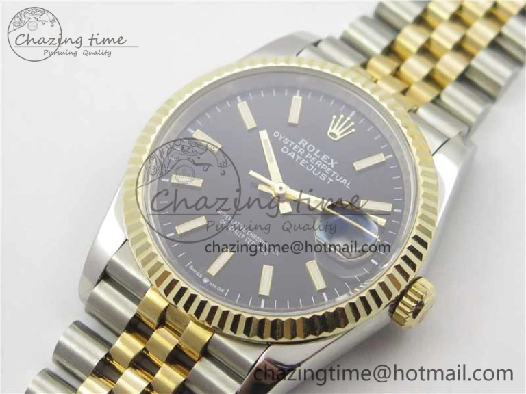 DateJust 36mm 126234 BP Maker 1:1 Best Edition 904L SS YG New Version Black Dial on Jubilee Bracelet