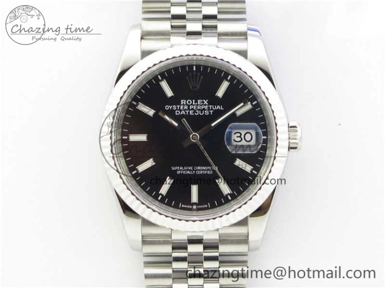 DateJust 36mm 126234 BP Maker 1:1 Best Edition 904L Steel New Version Black Dial on Jubilee Bracelet