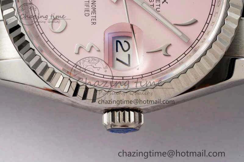 DateJust 36mm 126234 DIWF 1:1 Best Edition 904L Steel Pink Dial Arabic Marker on Oyster Bracelet SA3235